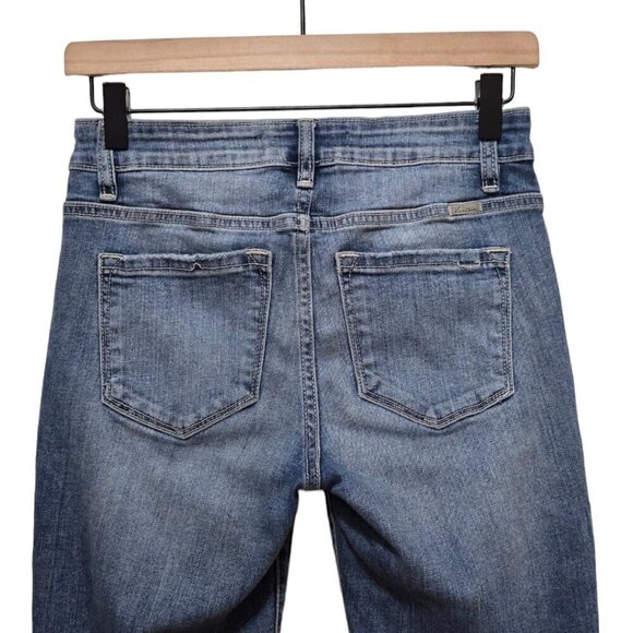 Kancan Mid-Rise Distressed Raw Hem Ankle Skinny Jeans Sz 27 - Picture 6 of 10